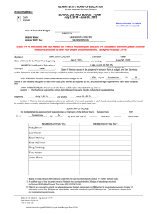 SCHOOL DISTRICT BUDGET FORM *