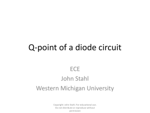 Q-point of a diode circuit ECE John Stahl Western Michigan University