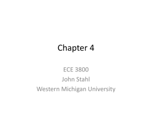 Chapter 4 ECE 3800 John Stahl Western Michigan University