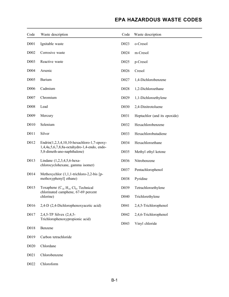 epa-hazardous-waste-codes