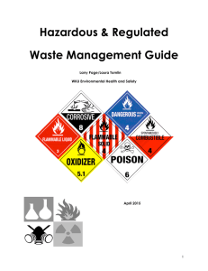 Hazardous &amp; Regulated Waste Management Guide  Larry Page/Laura Tomlin