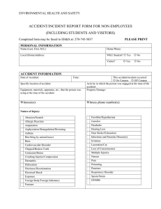 ACCIDENT/INCIDENT REPORT FORM FOR NON-EMPLOYEES (INCLUDING STUDENTS AND VISITORS)