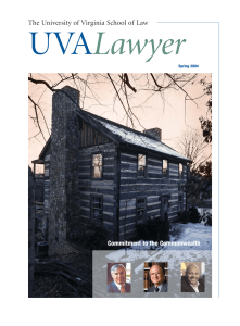 UVA Lawyer The University of Virginia School of Law Commitment to the Commonwealth