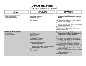 ARCHITECTURE What can I do with this degree? STRATEGIES EMPLOYERS
