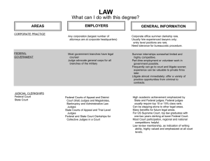 LAW What can I do with this degree? EMPLOYERS AREAS