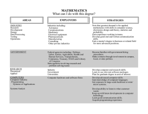 What can I do with this degree? MATHEMATICS EMPLOYERS AREAS