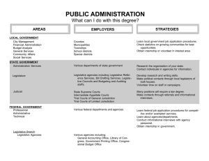 PUBLIC ADMINISTRATION What can I do with this degree? STRATEGIES AREAS