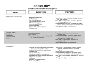 SOCIOLOGY What can I do with this degree? STRATEGIES EMPLOYERS