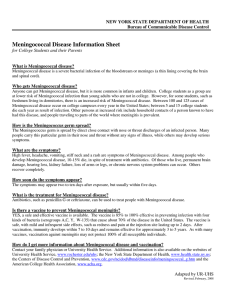Meningococcal Disease Information Sheet