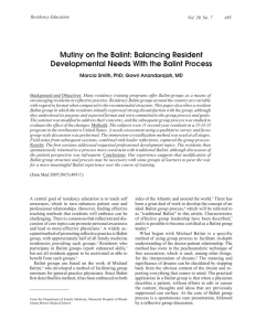 Mutiny on the Balint: Balancing Resident