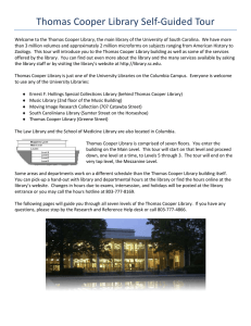 Thomas Cooper Library Self‐Guided Tour 