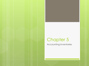 Chapter 5 Accounting Inventories