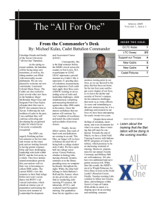 Xavier University ROTC Newsletter