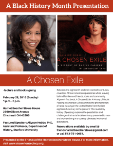 A Chosen Exile A Black History Month Presentation 8:00 - 9:30 AM