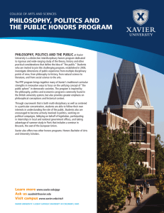 PHILOSOPHY, POLITICS AND THE PUBLIC HONORS PROGRAM PHILOSOPHY, POLITICS AND THE PUBLIC