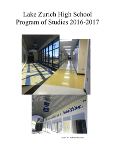 Lake Zurich High School Program of Studies 2016-2017