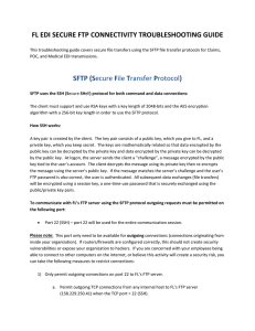 FL EDI SECURE FTP CONNECTIVITY TROUBLESHOOTING GUIDE 