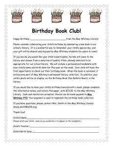 Birthday Book Club!