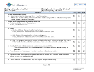 IAQ Check List