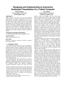 Designing and Implementing an Interactive Scatterplot Visualization for a Tablet Computer