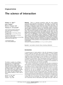 The science of interaction Original Article William A. Pike ∗