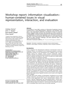 Workshop report: information visualization– human-centered issues in visual representation, interaction, and evaluation