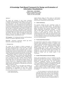 A Knowledge Task-Based Framework for Design and Evaluation of Information Visualizations