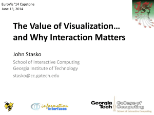 The Value of Visualization… and Why Interaction Matters  John Stasko