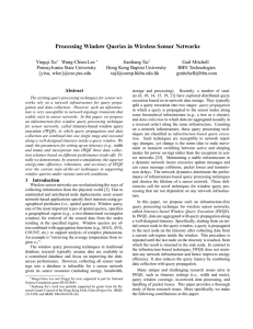 Processing Window Queries in Wireless Sensor Networks