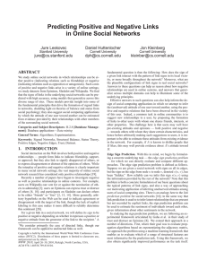 Predicting Positive and Negative Links in Online Social Networks