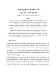 Designing a Super-Peer Network