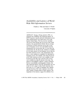 Availability of Information and Latency