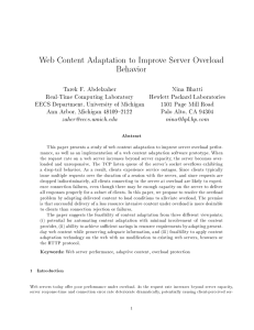 Web Content Adaptation to Improve Server Overload Behavior