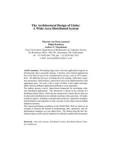 The Architectural Design of Globe: A Wide-Area Distributed System