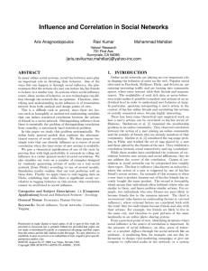 Influence and Correlation in Social Networks