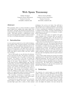 Web Spam Taxonomy Zolt´ an Gy¨ ongyi