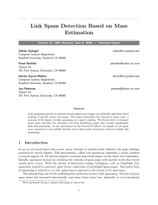 Link Spam Detection Based on Mass Estimation