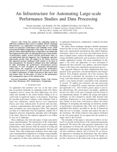An Infrastructure for Automating Large-scale Performance Studies and Data Processing