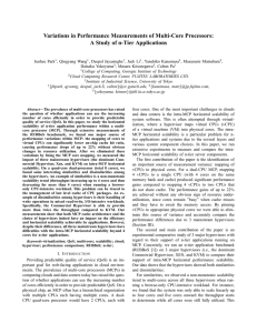 Variations in Performance Measurements of Multi-Core Processors: