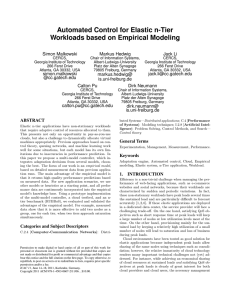 Automated Control for Elastic n-Tier Workloads based on Empirical Modeling Simon Malkowski