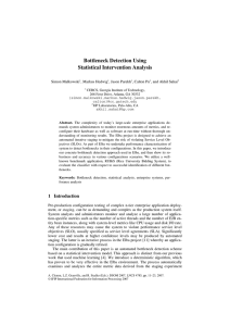 Bottleneck Detection Using Statistical Intervention Analysis Simon Malkowski , Markus Hedwig