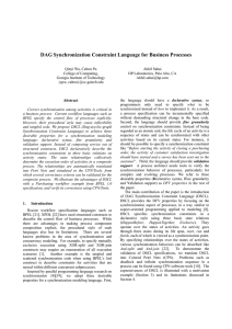 DAG Synchronization Constraint Language for Business Processes