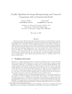 Parallel Algorithms for Image Histogramming and Connected