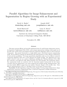 Parallel Algorithms for Image Enhancement and Study