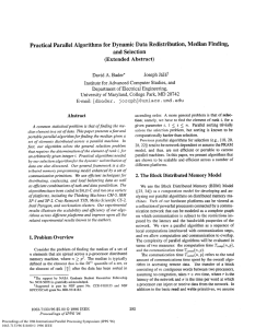 Practical  Parallel  Algorithms  for  Dynamic ... and Selection (Extended Abstract)