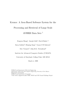 Kronos: A Java-Based Software System for the AVHRR Data Sets