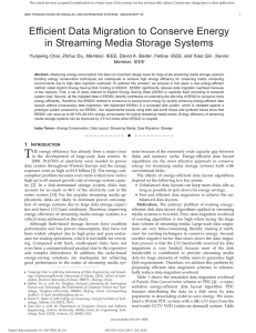 Efficient Data Migration to Conserve Energy in Streaming Media Storage Systems