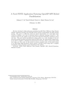 A Novel FDTD Application Featuring OpenMP-MPI Hybrid Parallelization Mehmet F. Su