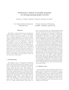 Performance analysis of parallel programs via message-passing graph traversal