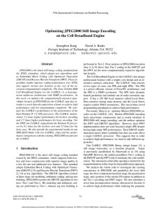 Optimizing JPEG2000 Still Image Encoding on the Cell Broadband Engine